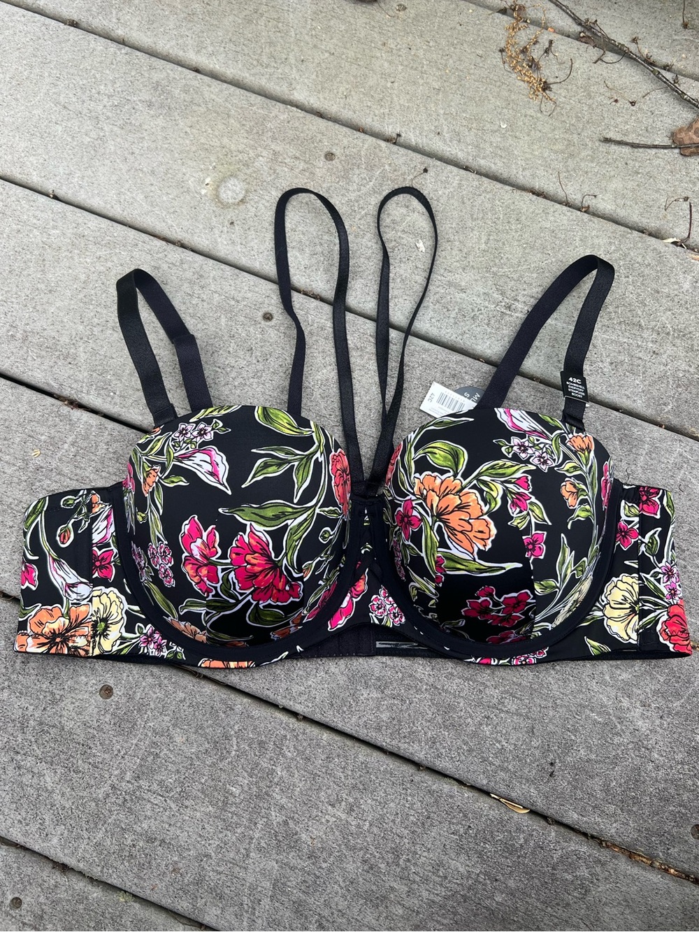 Torrid Bombshell Everyday Strapless Push-Up Bra- Sketchy Garden Floral 42C
